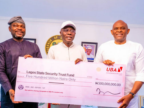 UBA donates N500m to Lagos security trust fund