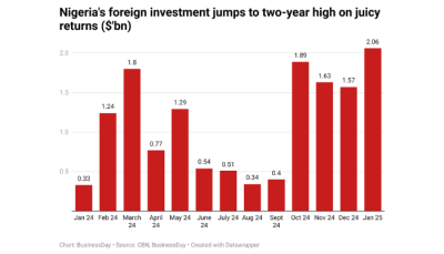 Nigeria’s Foreign Investment Surges to Two-Year High Amid High Yields and Rate Hikes